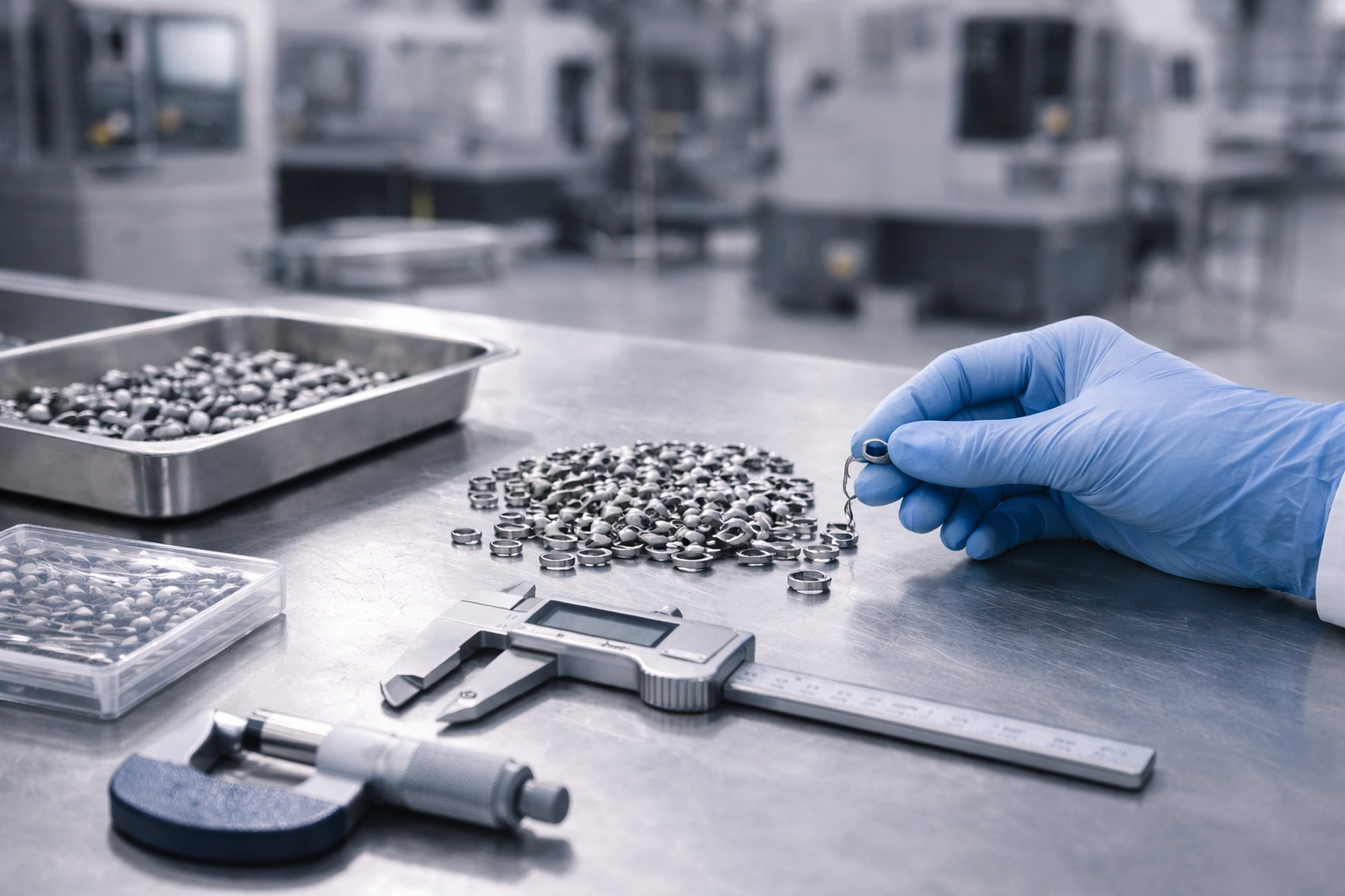 Factory clean area and QC station for titanium piercing jewelry