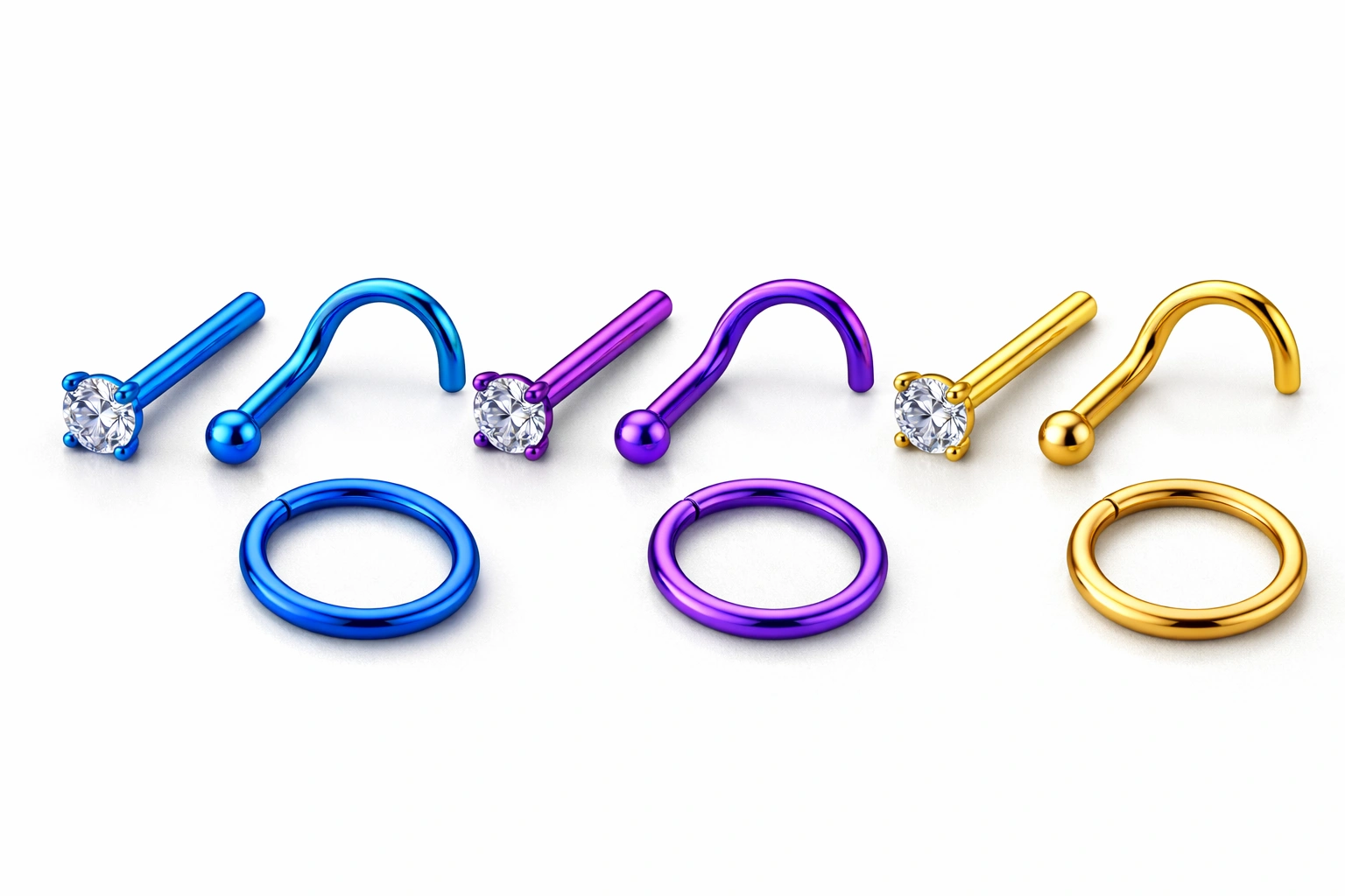 Anodized color samples on titanium