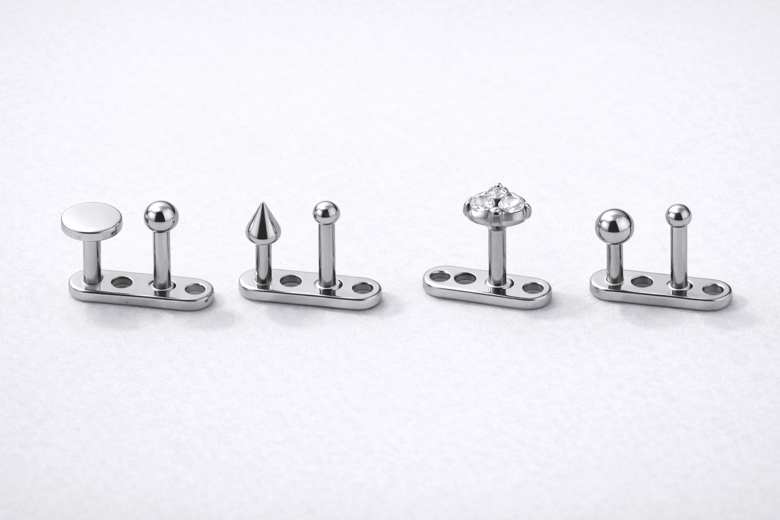 Titanium dermals and threadless components