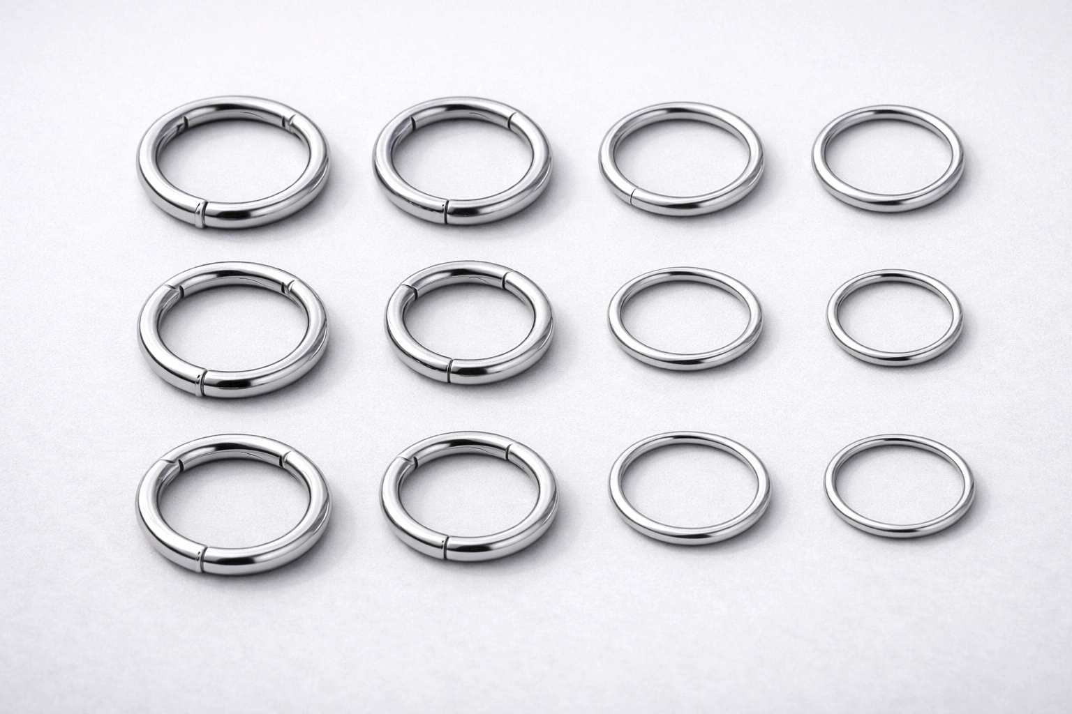 Titanium rings and clickers set