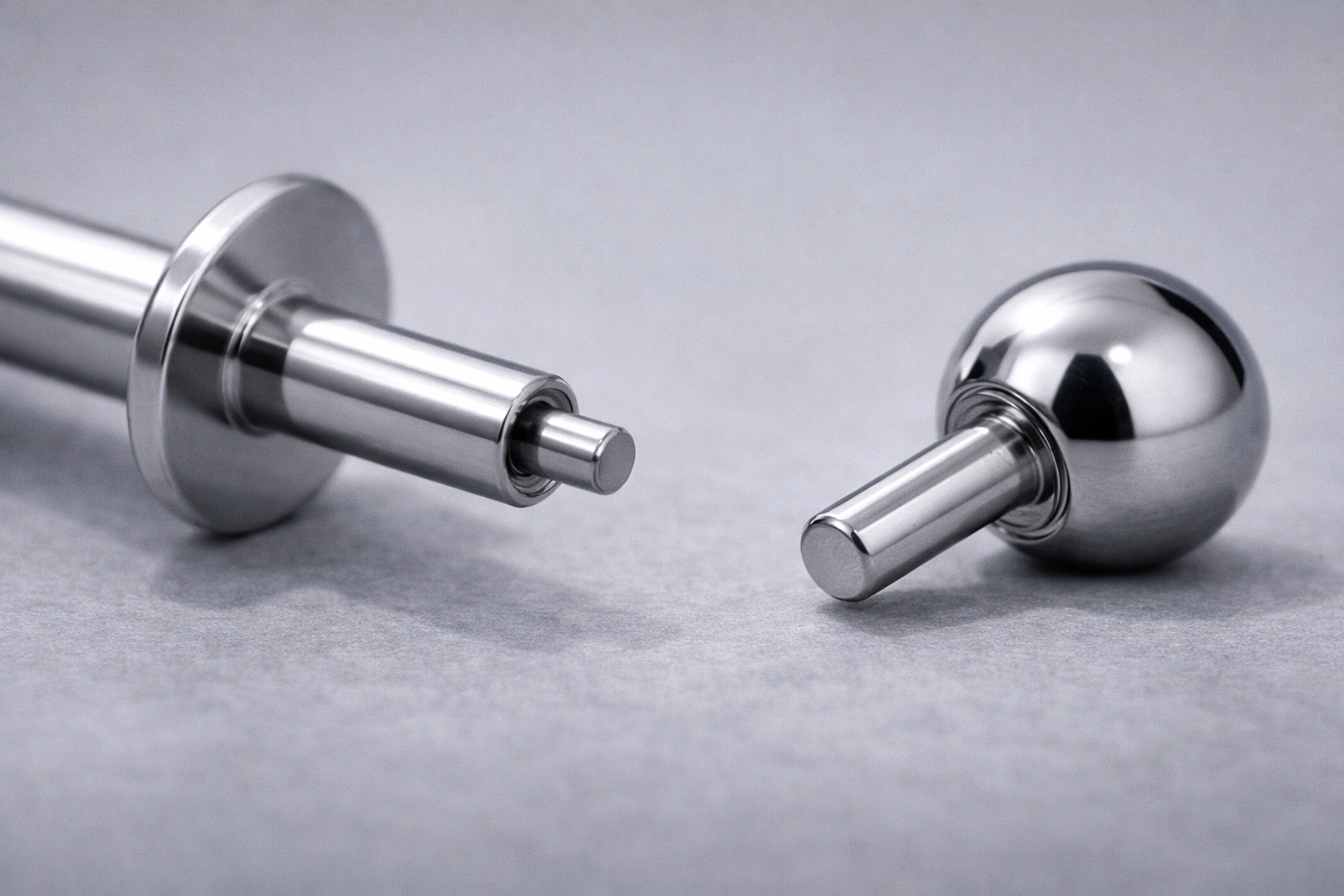 Mirror-polished implant-grade titanium threadless labret close-up