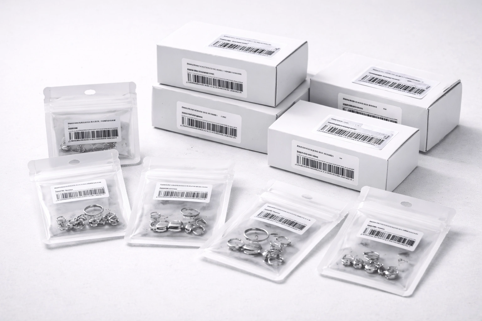 B2B packaging and labeling for titanium jewelry