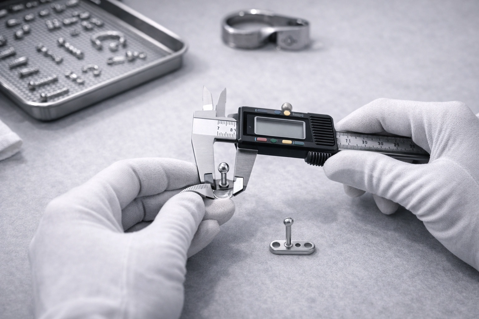 Quality control measurement for titanium jewelry