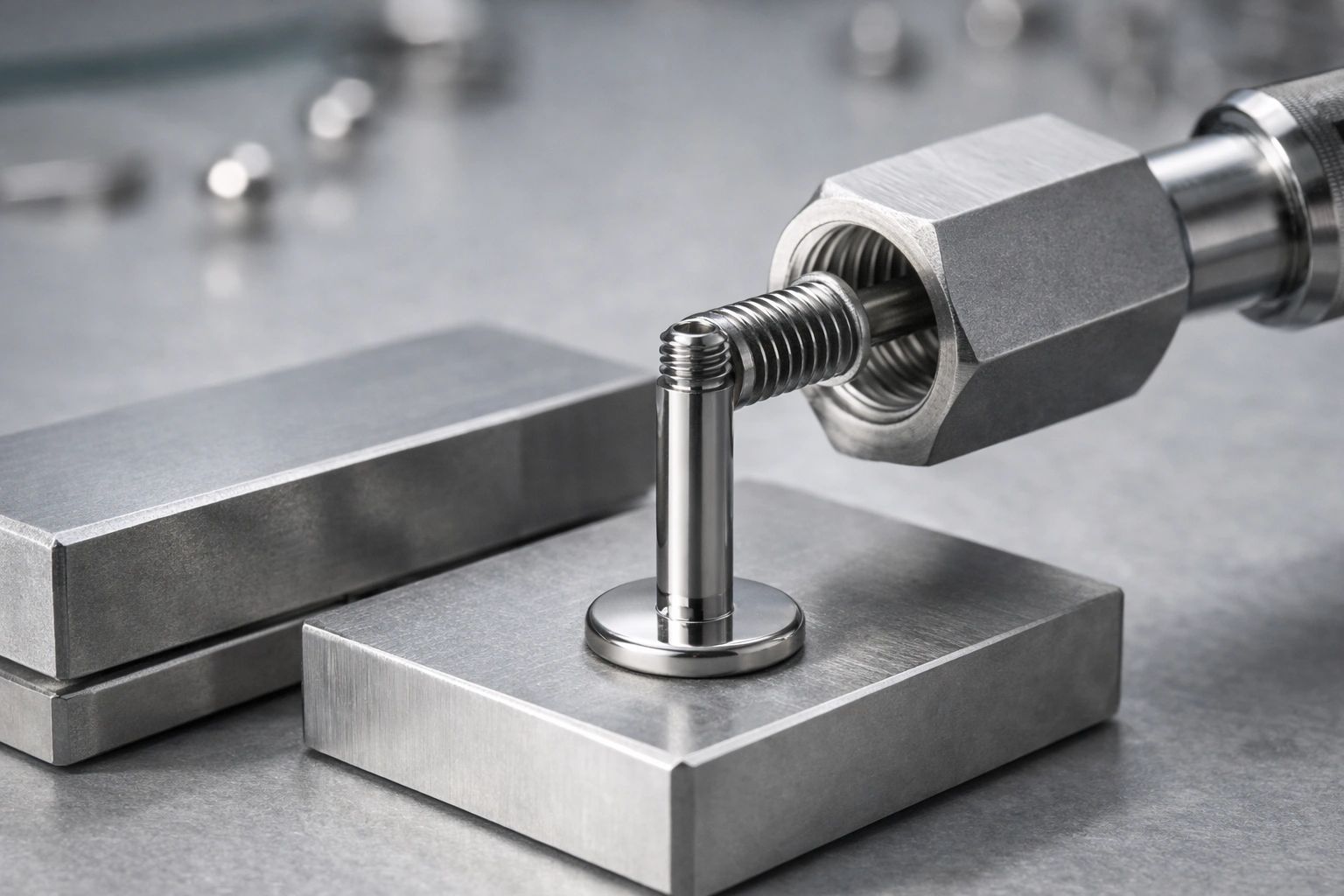 Thread gauge test for titanium labret threading and pin fit validation