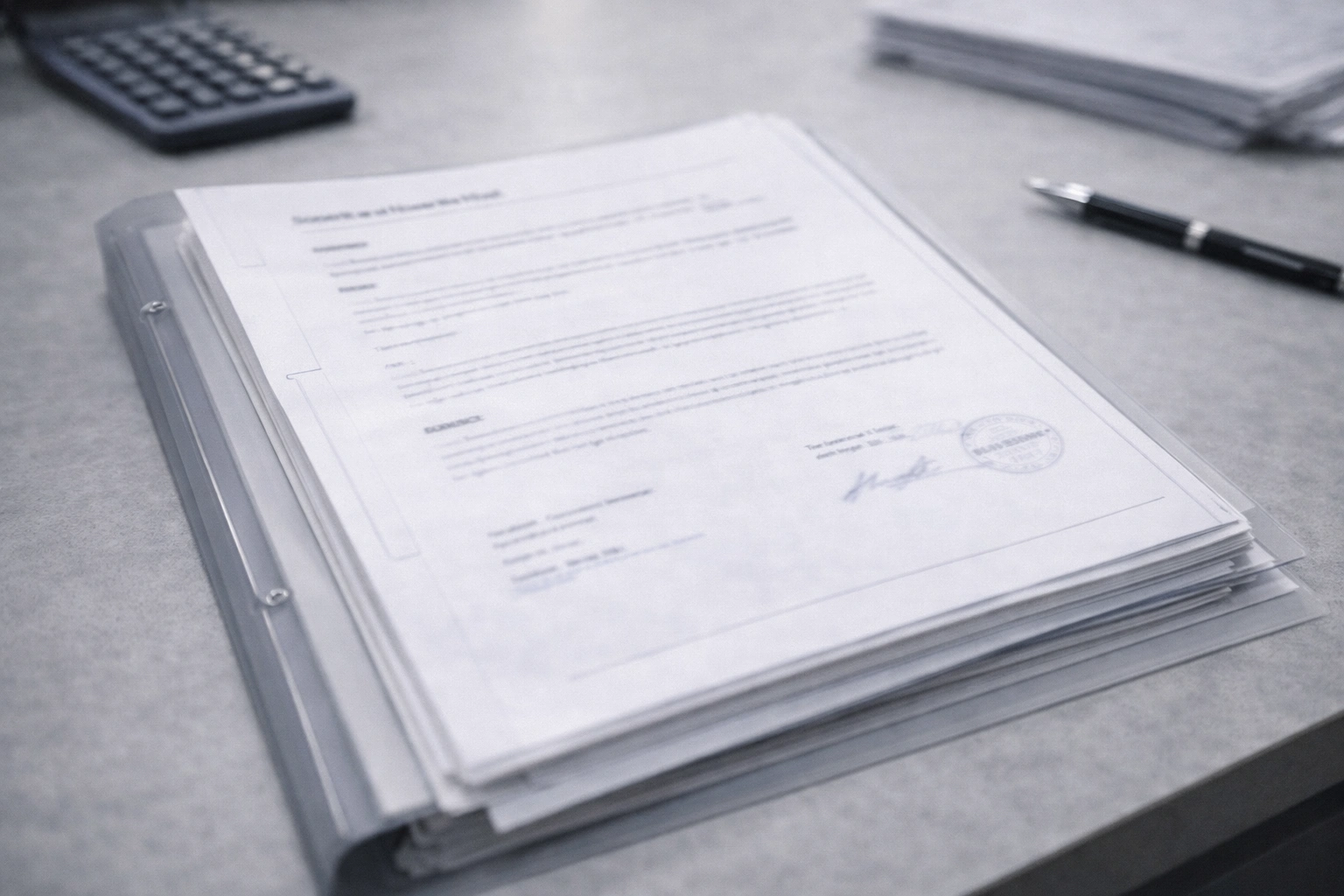 Manufacturing compliance certificates folder