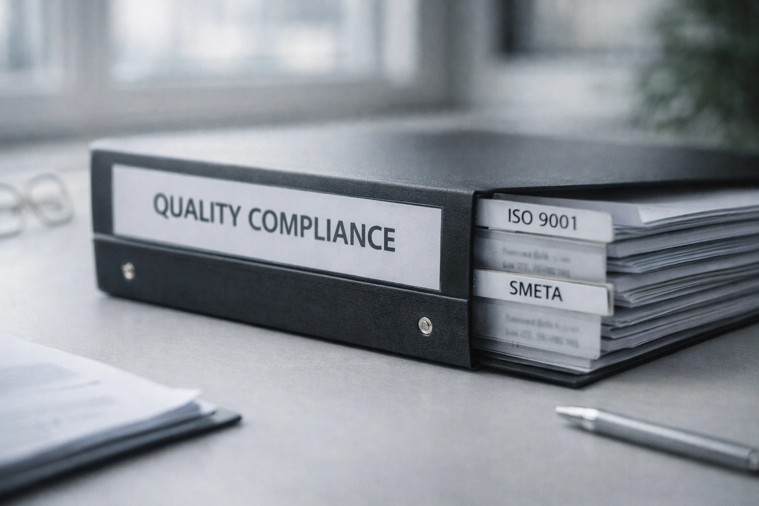 Manufacturing compliance certification documents and audit records