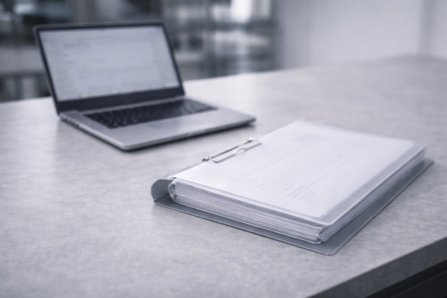 Document delivery preparation desk with titanium jewelry sourcing references