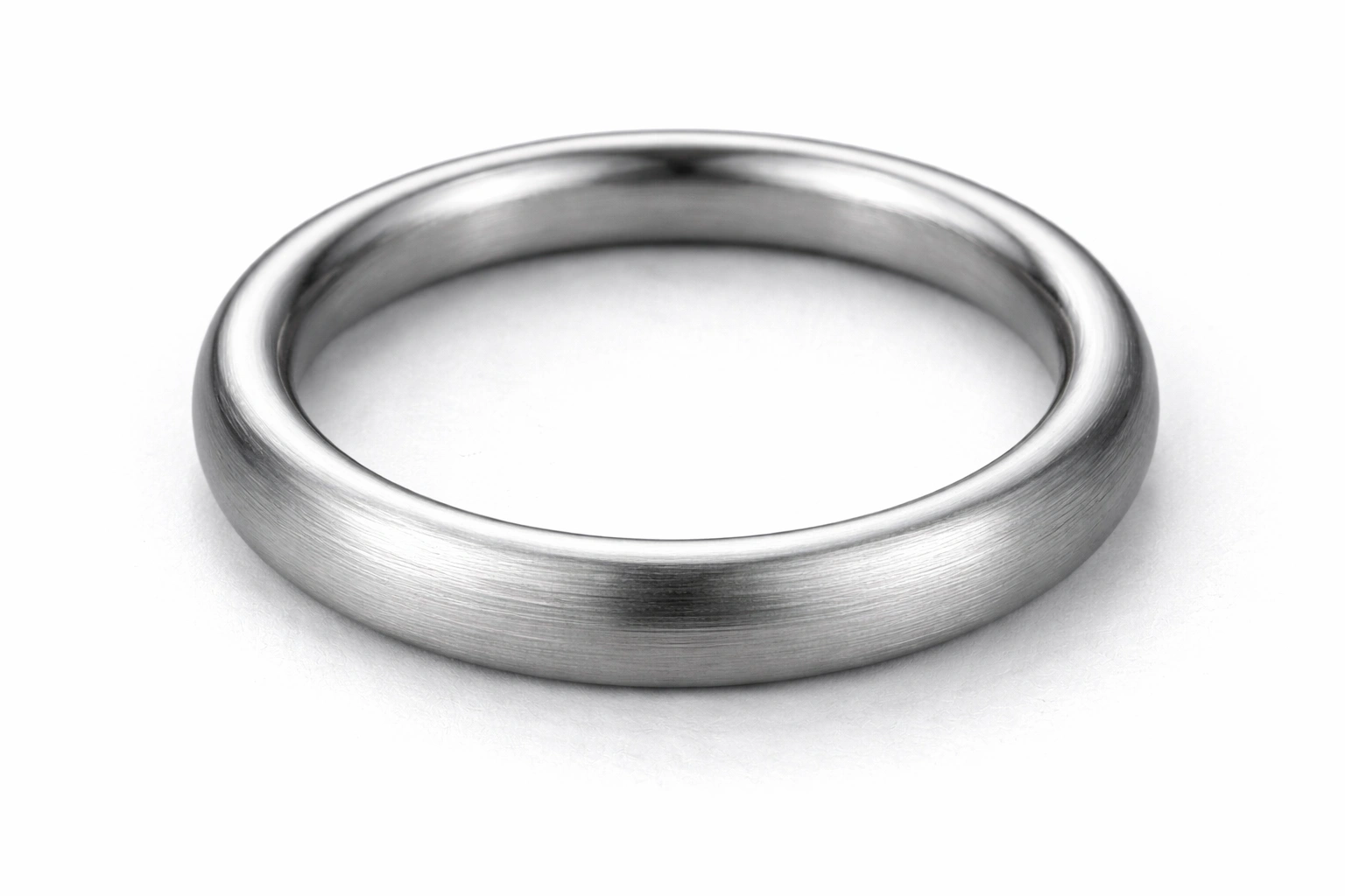 Brushed finish on titanium ring macro