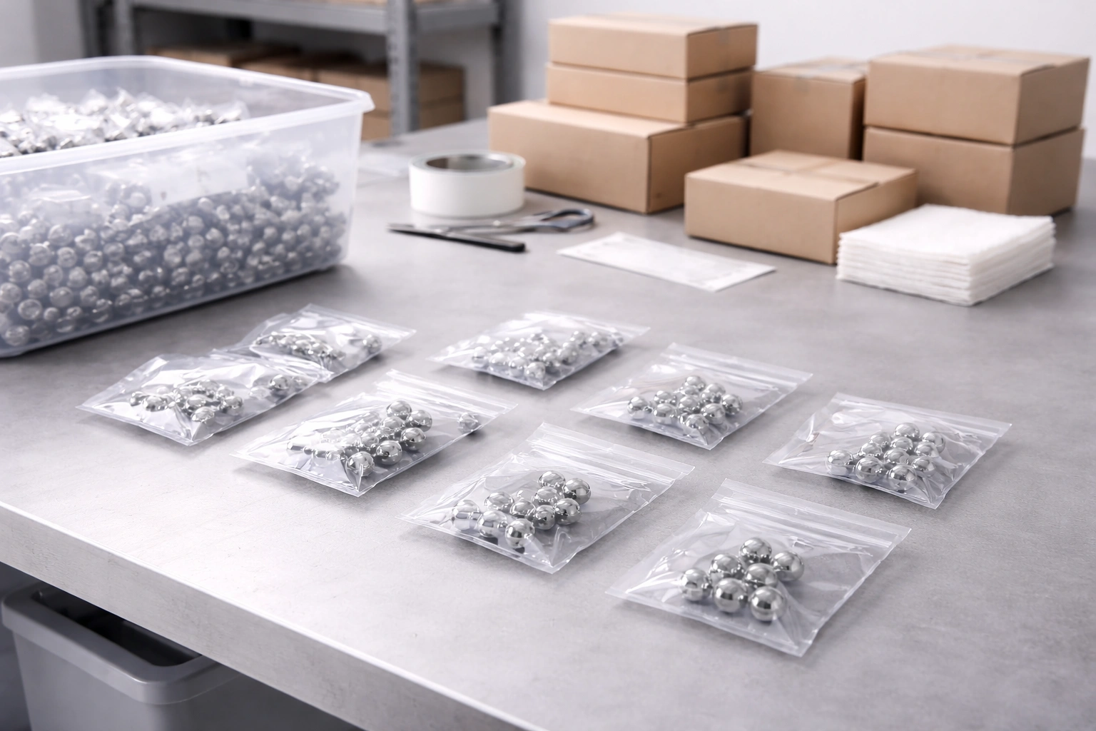 Wholesale distribution packaging scene for titanium barbells