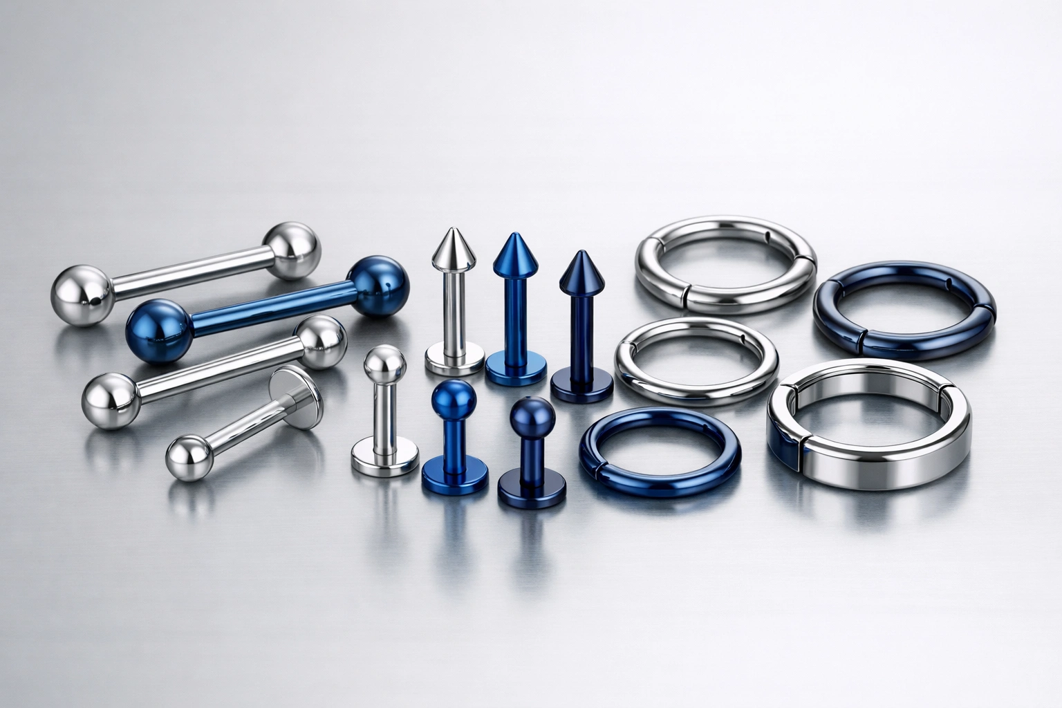 Flat back labrets - titanium studs