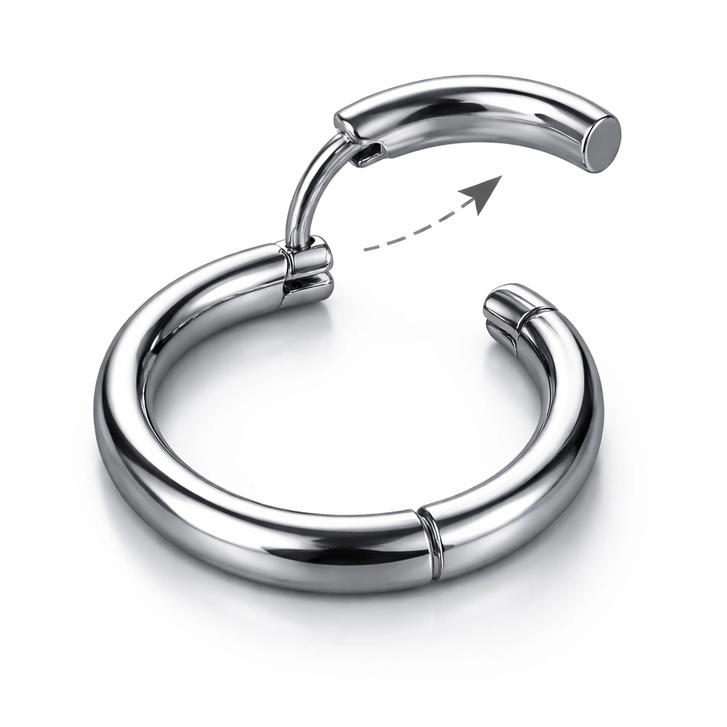 Clicker rings - hinged segment design