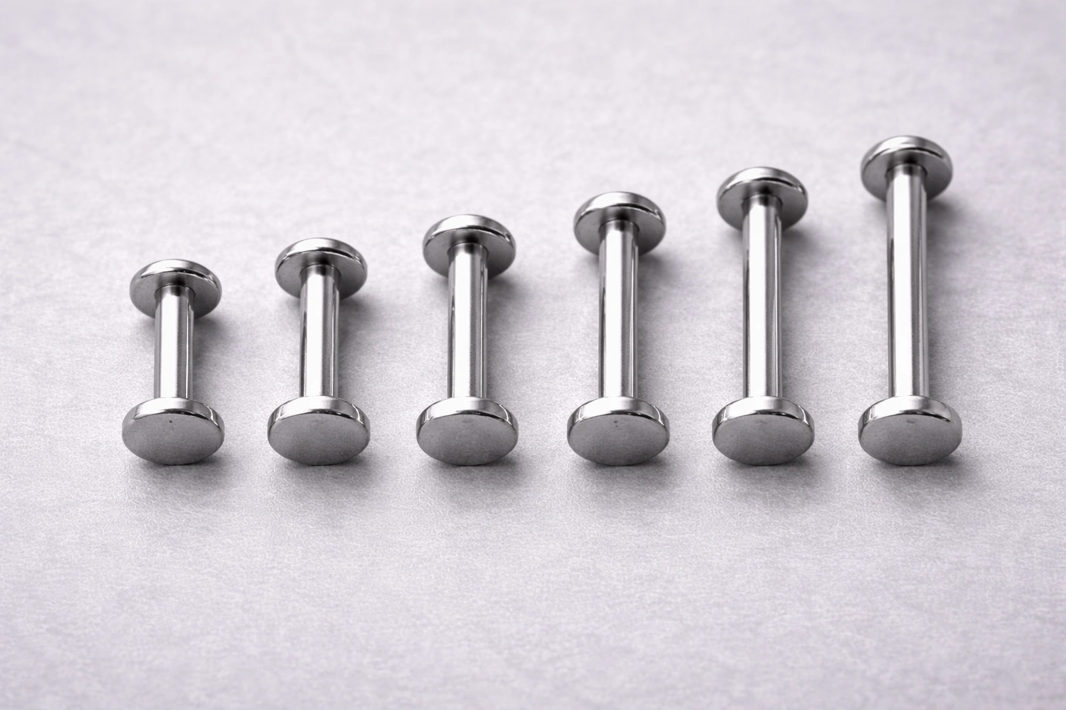 Internally threaded barbell - titanium body jewelry