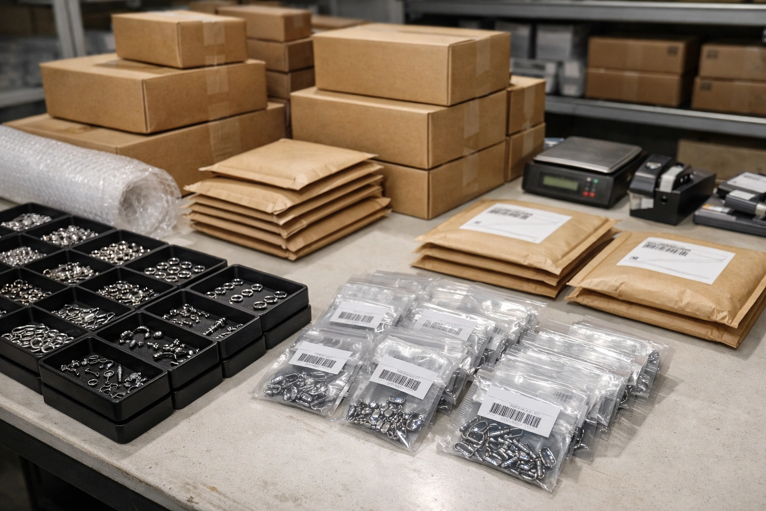 Ready stock and dispatch workflow for titanium jewelry