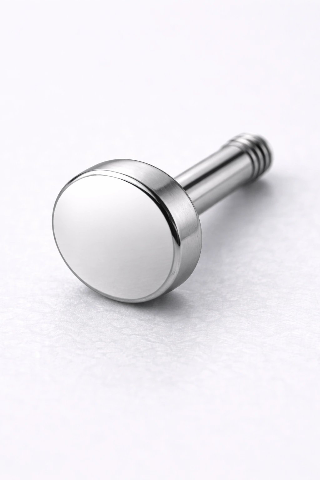 Titanium piercing end brushed satin finish