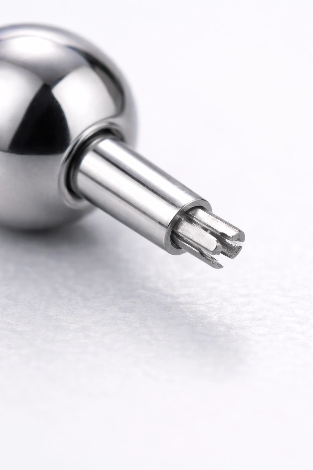 Titanium piercing end interface macro detail