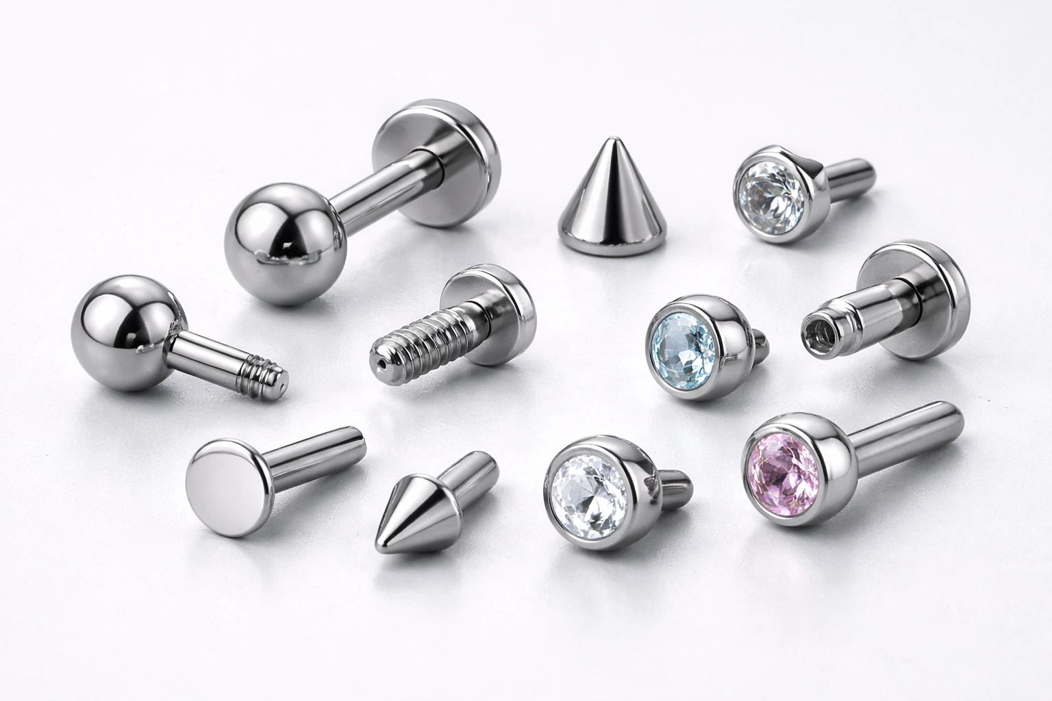 Custom titanium ends collection — threadless and internally threaded options