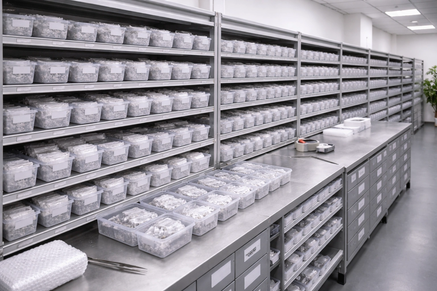 Organized inventory storage system for titanium piercing jewelry