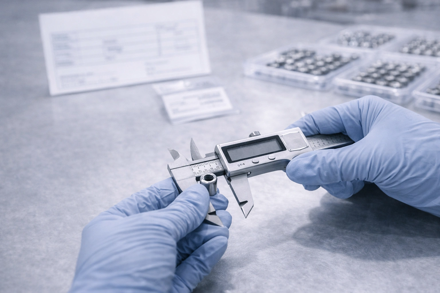 Quality control measurement for titanium piercing jewelry