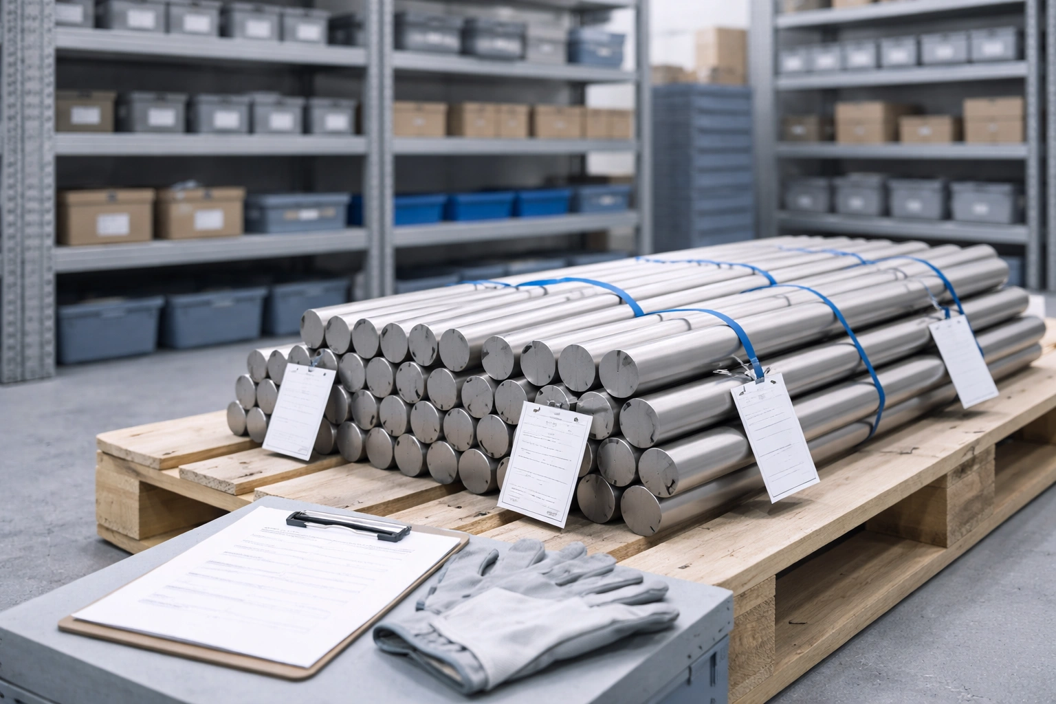 Titanium raw material receiving and batch control scene